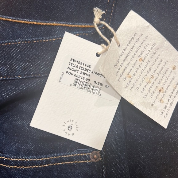 NWT Etica Tyler Seamed Straight Crop Jean - Picture 5 of 6